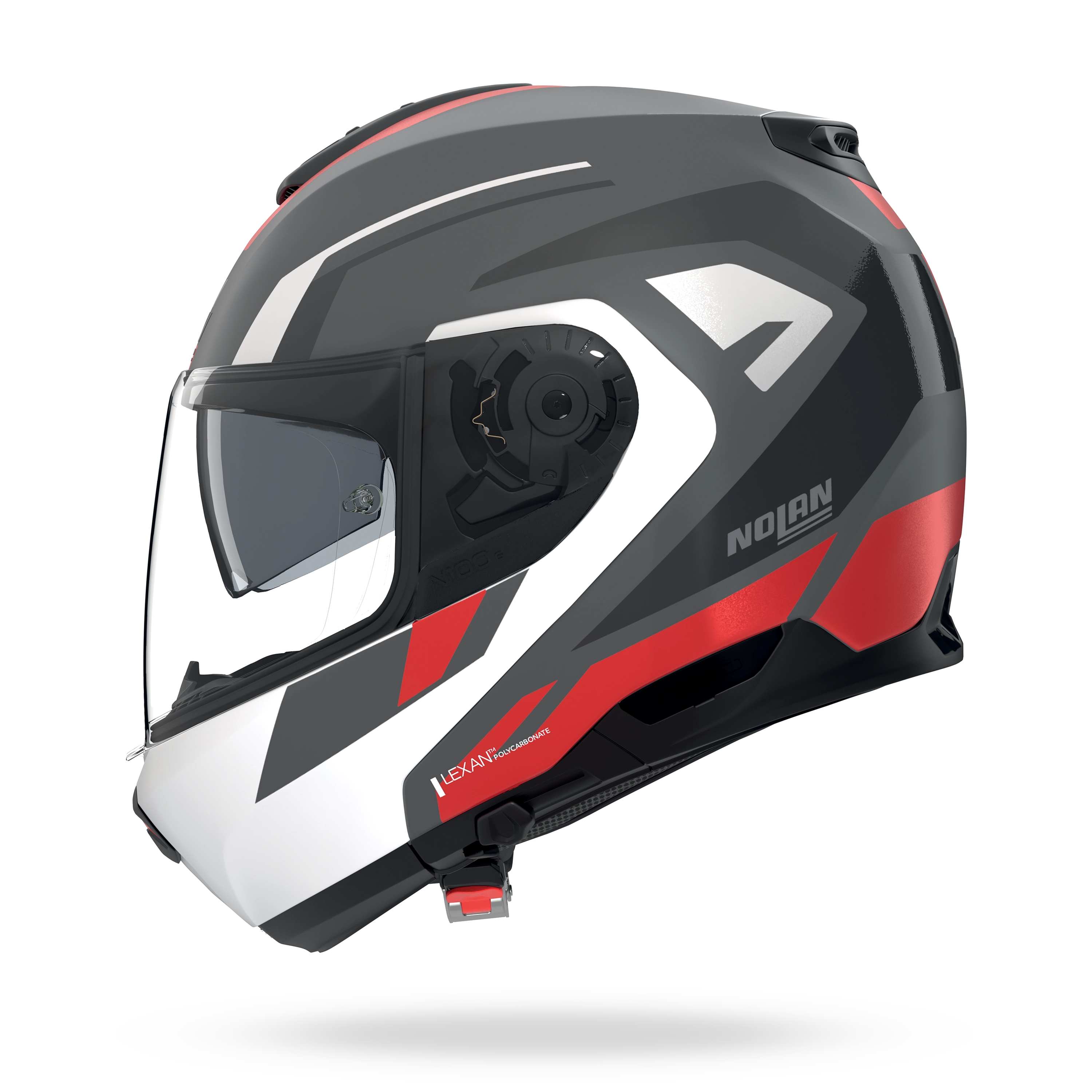 N100-6 CINETICO Grigio lava / Bianco / Rosso – Nolan Helmets