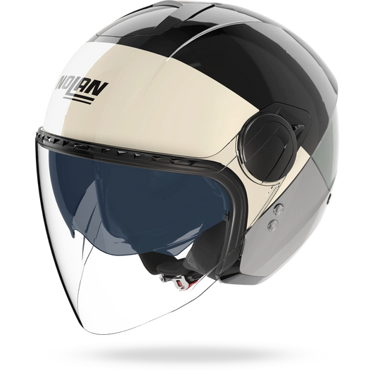 N20-2 VISOR BLOCCO Nero / Avorio / Verde Grigio / Antracite