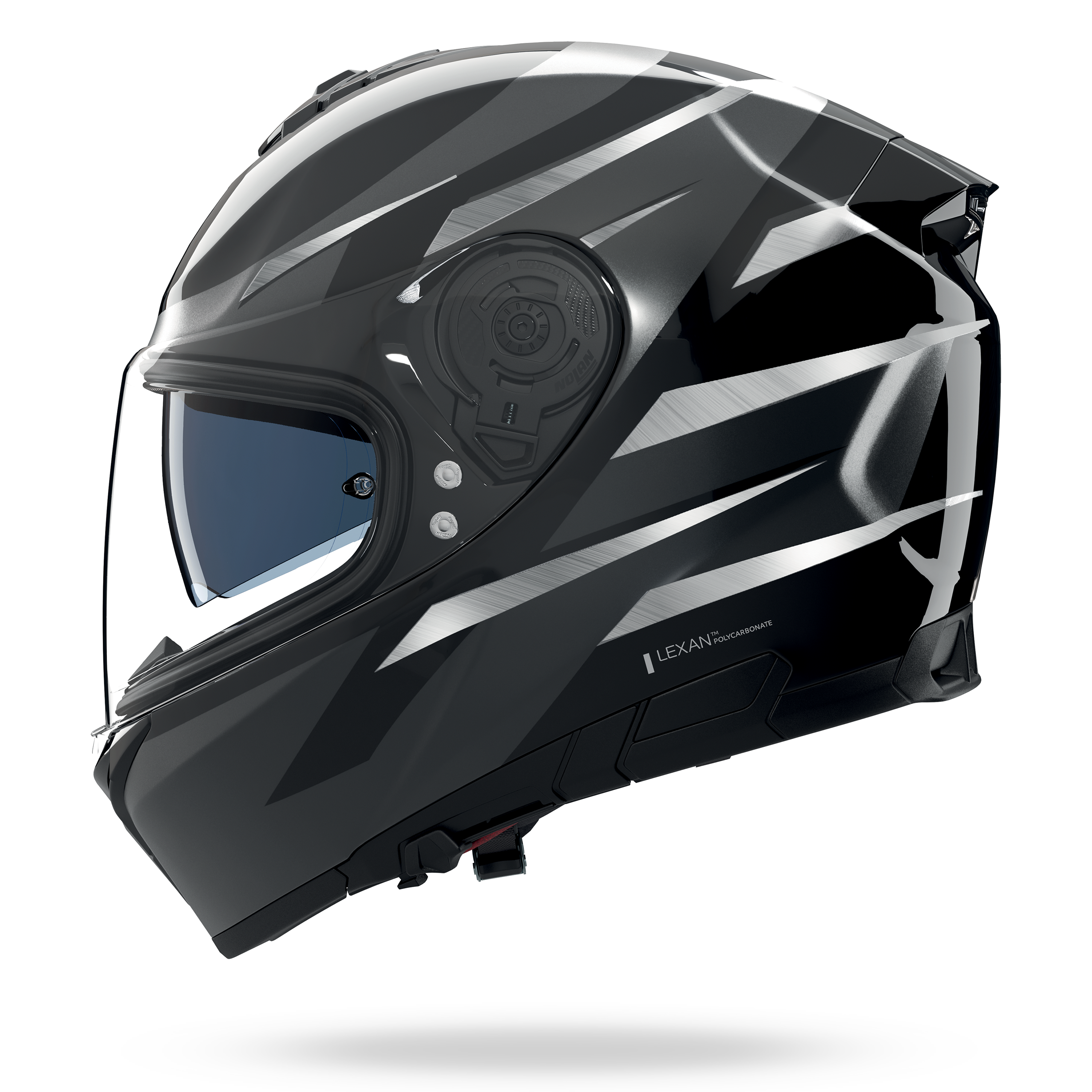 N80-8 FERVO Nero / Antracite / Argento cromato – Nolan Helmets