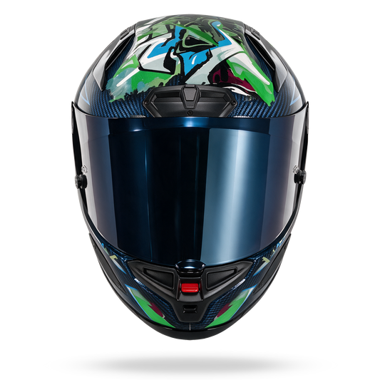 X-804 RS ULTRA CARBON CHICANE Blu liquido / Multicolore verde