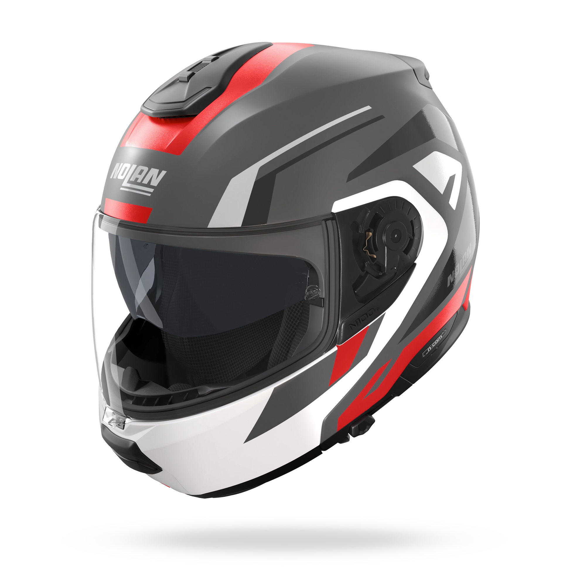 N100-6 CINETICO Grigio lava / Bianco / Rosso – Nolan Helmets