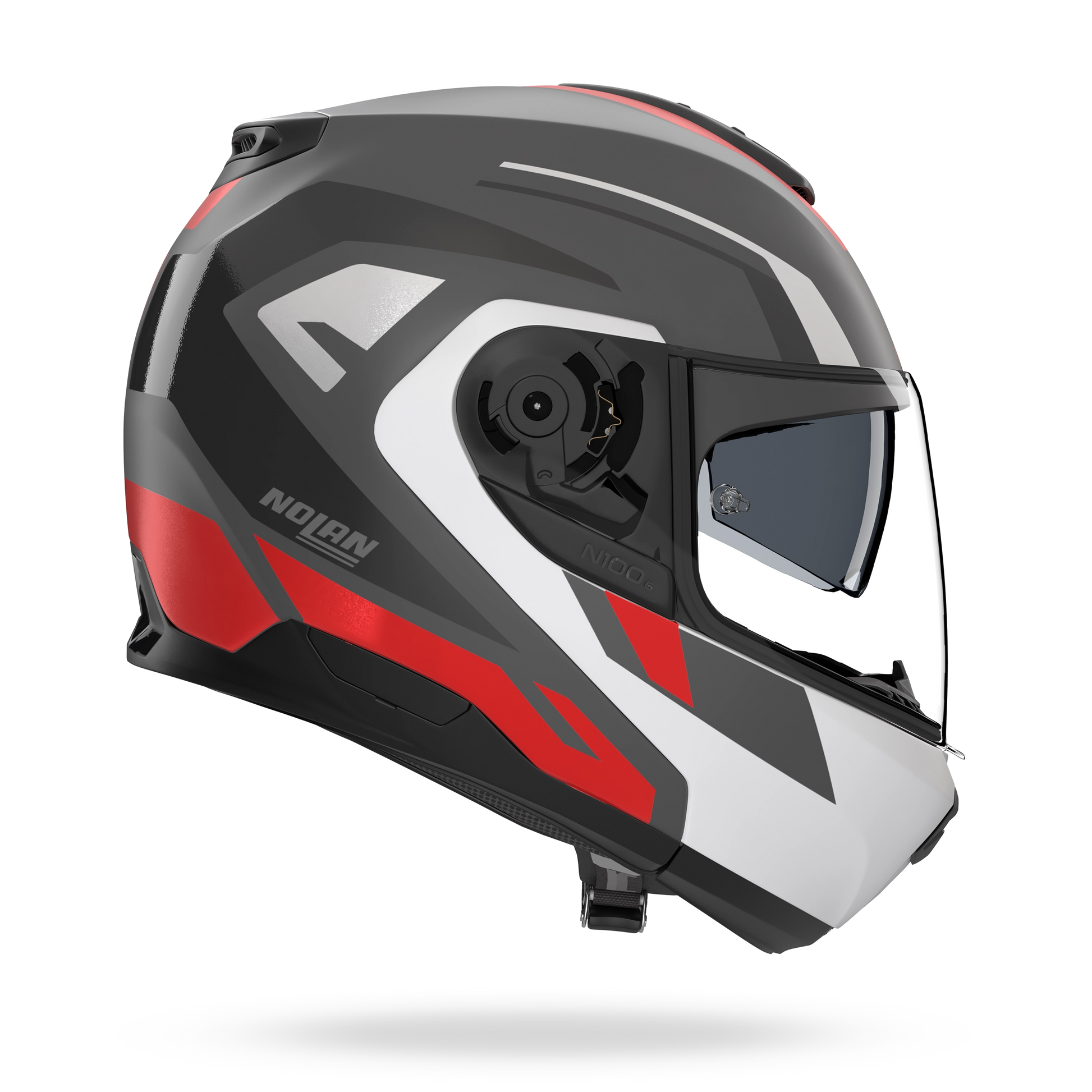 N100-6 CINETICO Grigio lava / Bianco / Rosso – Nolan Helmets