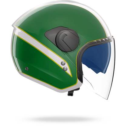 N20-2 VISOR TRICOLORE Bianco / Verde / Rosso