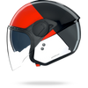 N20-2 VISOR BLOCCO Nero / Rosso / Antracite / Bianco