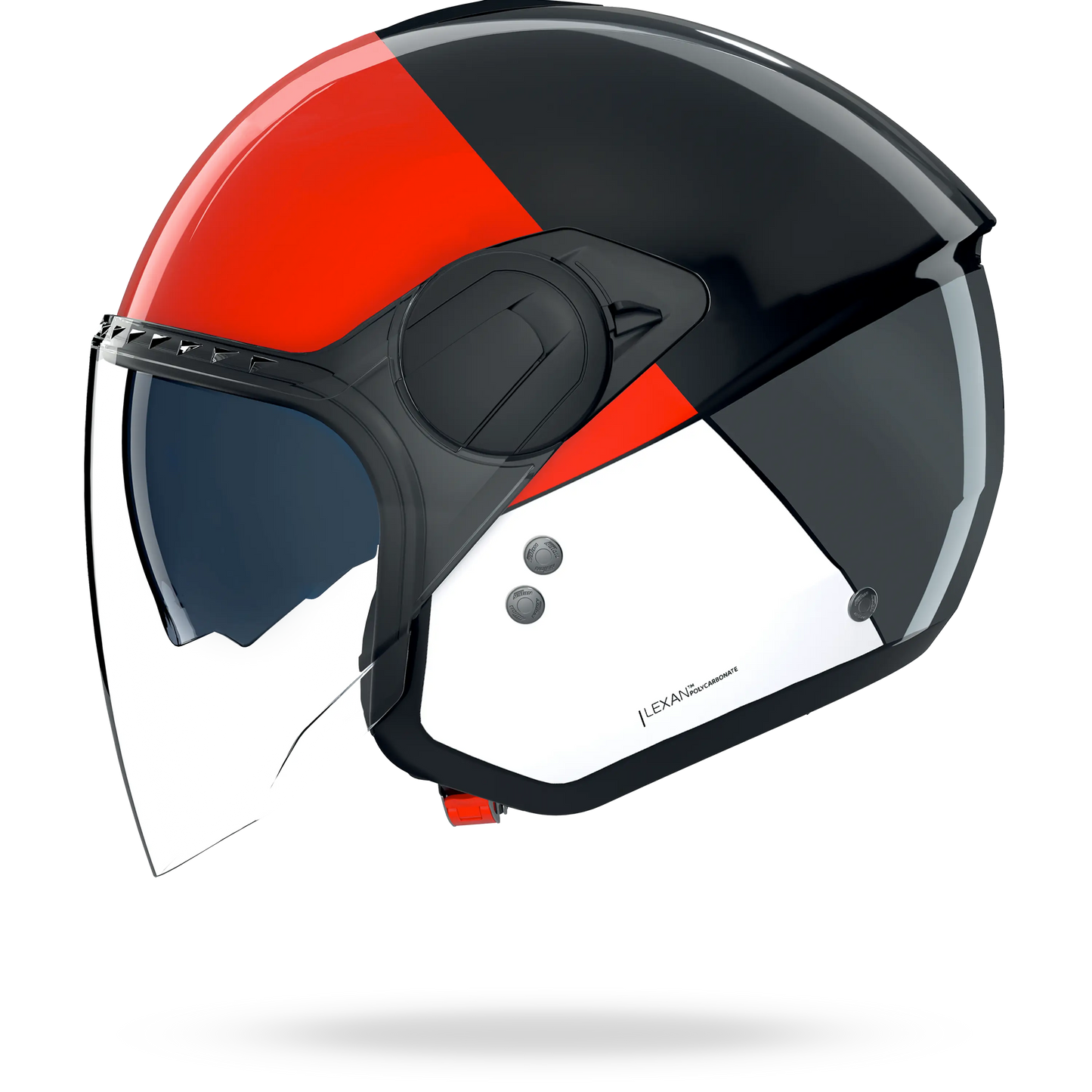 N20-2 VISOR BLOCCO Nero / Rosso / Antracite / Bianco