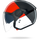 N20-2 VISOR BLOCCO Nero / Rosso / Antracite / Bianco