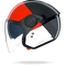 N20-2 VISOR BLOCCO Nero / Rosso / Antracite / Bianco