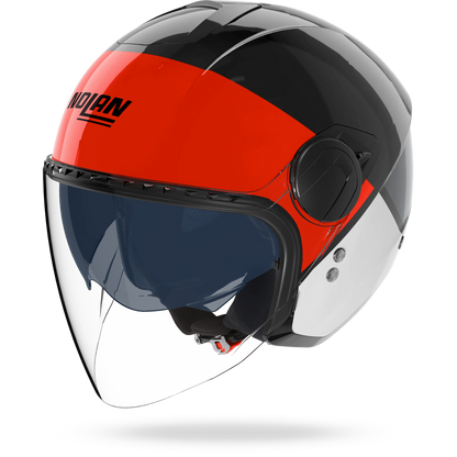 N20-2 VISOR BLOCCO Nero / Rosso / Antracite / Bianco