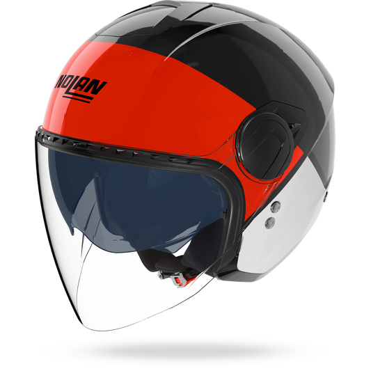 N20-2 VISOR BLOCCO Nero / Rosso / Antracite / Bianco