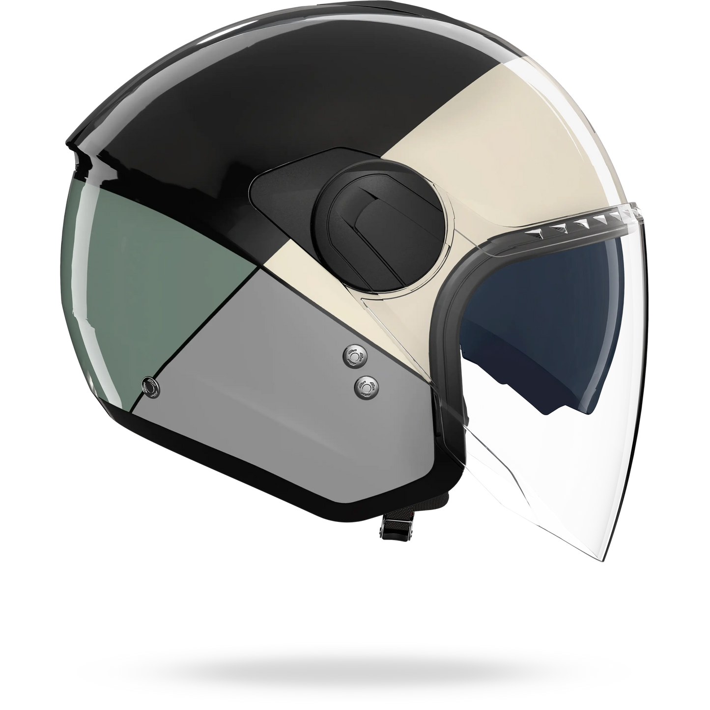 N20-2 VISOR BLOCCO Nero / Avorio / Verde Grigio / Antracite