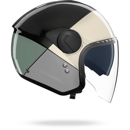 N20-2 VISOR BLOCCO Nero / Avorio / Verde Grigio / Antracite