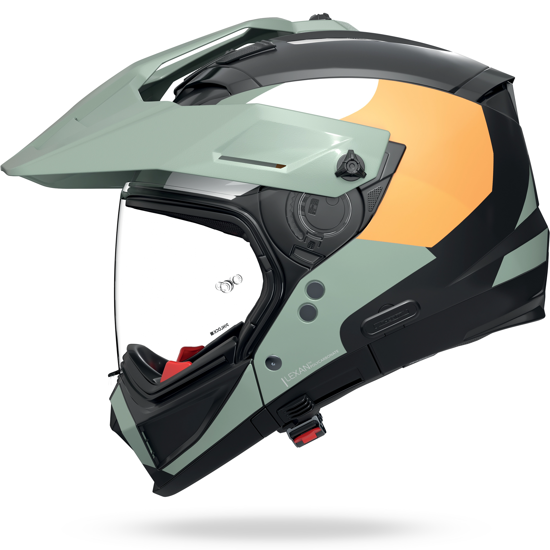 N70-2 X 06 SELVADO Nero / Verde grigio / Bianco / Arancione – Nolan Helmets