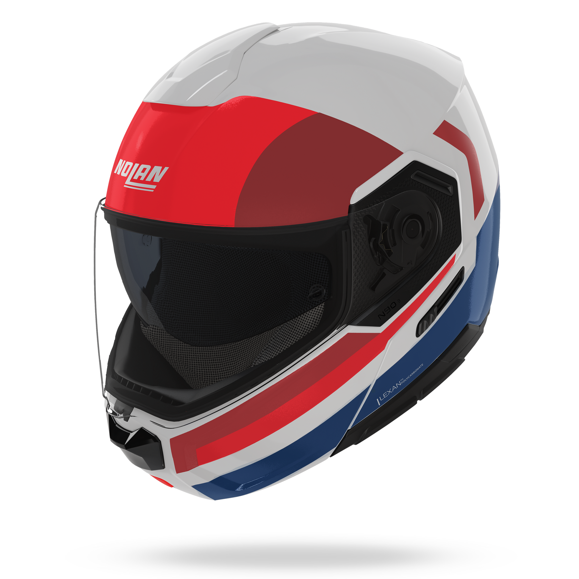 N90-3 06 ROBOTO Bianco / Rosso / Blu – Nolan Helmets