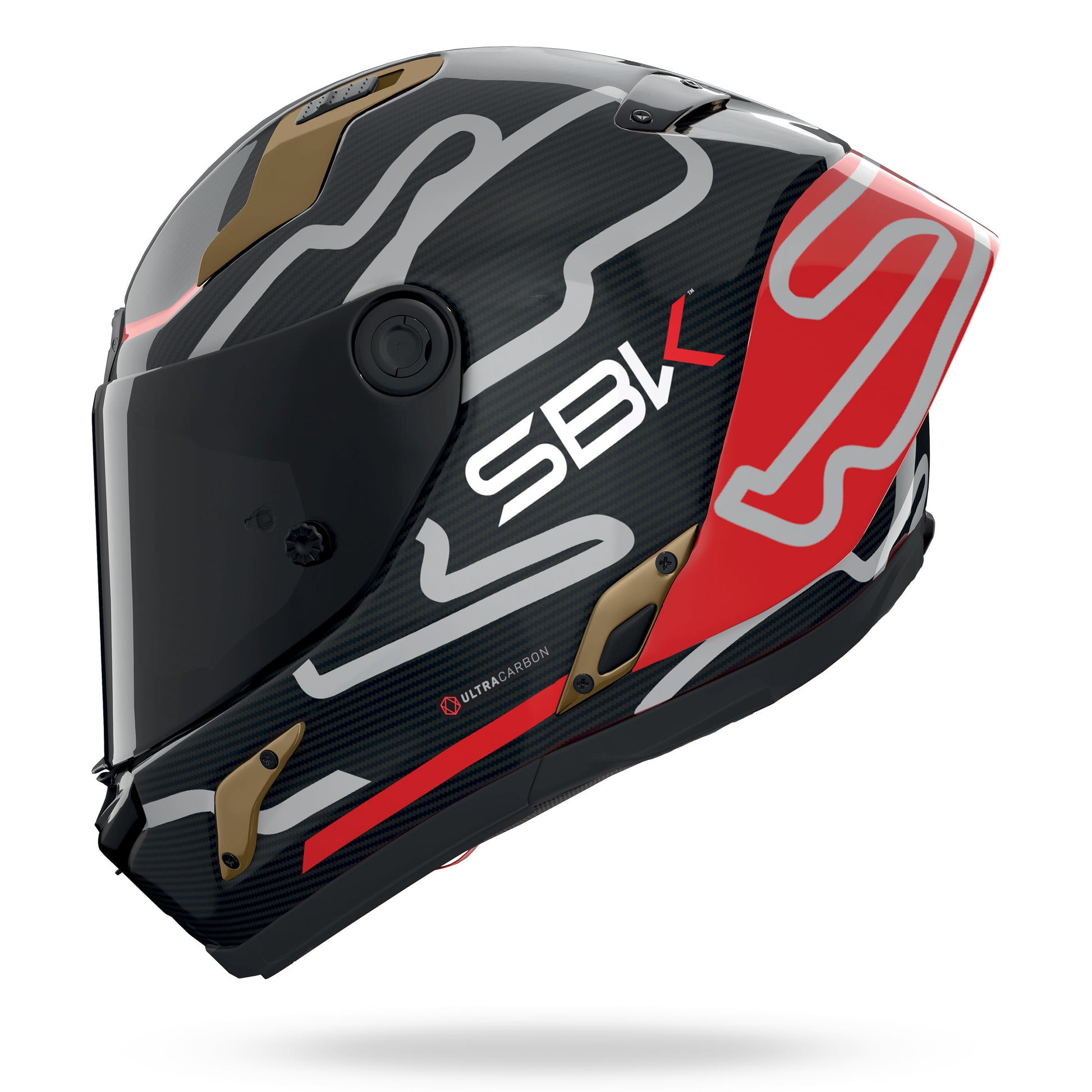X-804 RS ULTRA CARBON SBK Nero / Rosso / Oro – Nolan Helmets