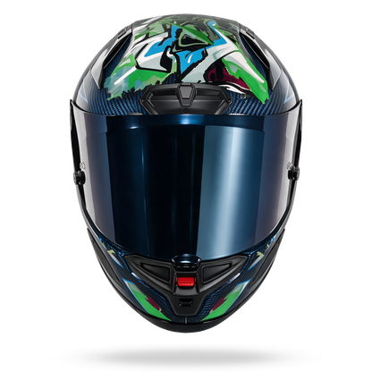 X-804 RS ULTRA CARBON CHICANE  Blu liquido / Multicolore verde
