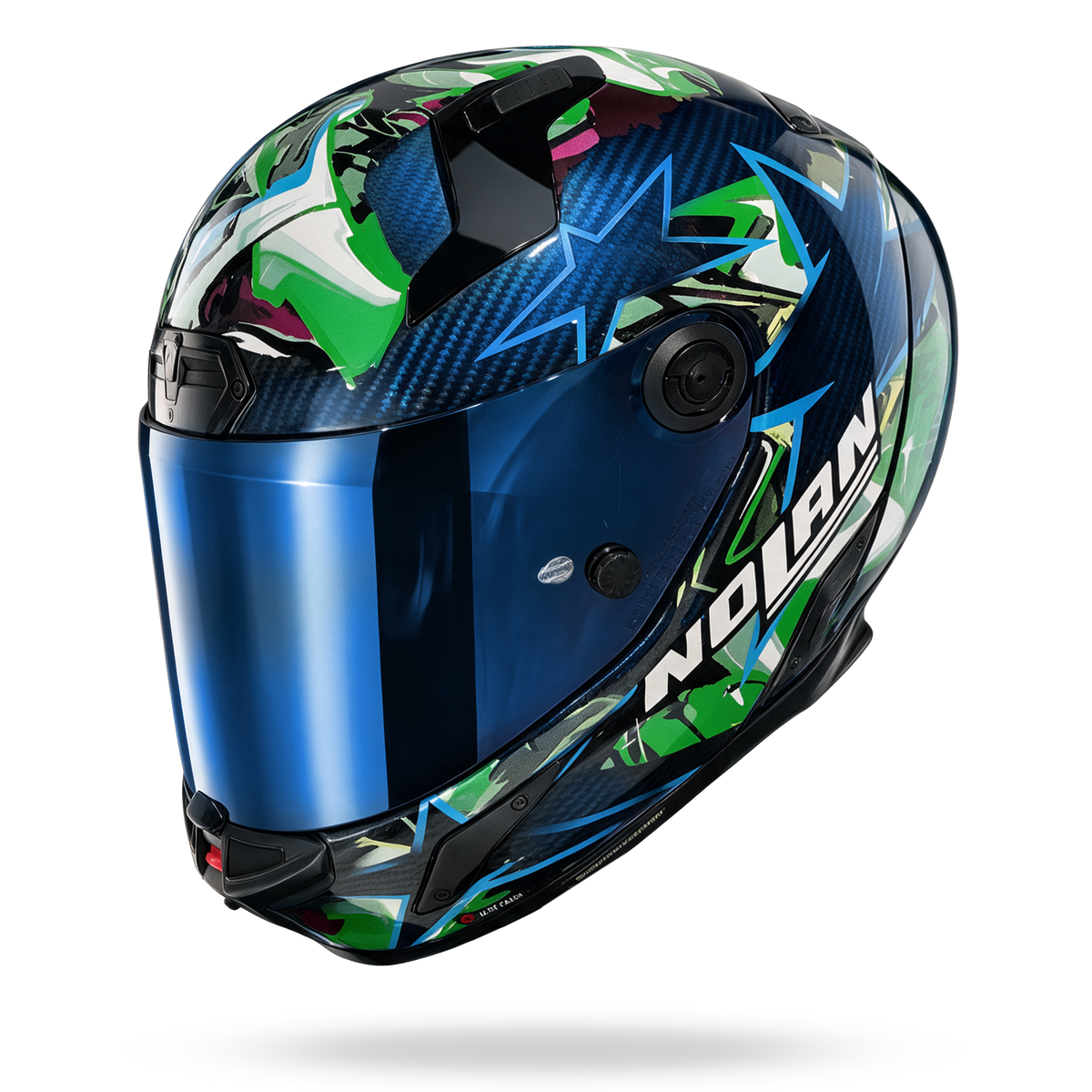 X-804 RS ULTRA CARBON CHICANE  Blu liquido / Multicolore verde