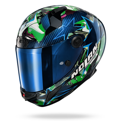 X-804 RS ULTRA CARBON CHICANE  Blu liquido / Multicolore verde