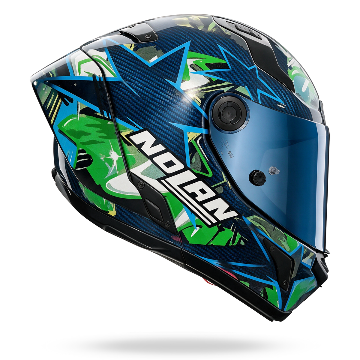 X-804 RS ULTRA CARBON CHICANE  Blu liquido / Multicolore verde