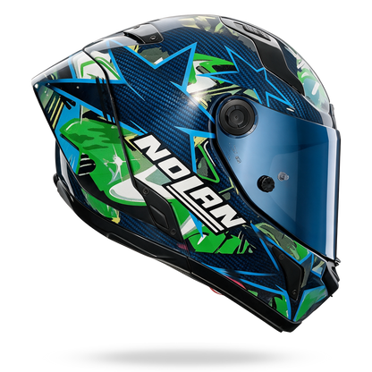 X-804 RS ULTRA CARBON CHICANE  Blu liquido / Multicolore verde