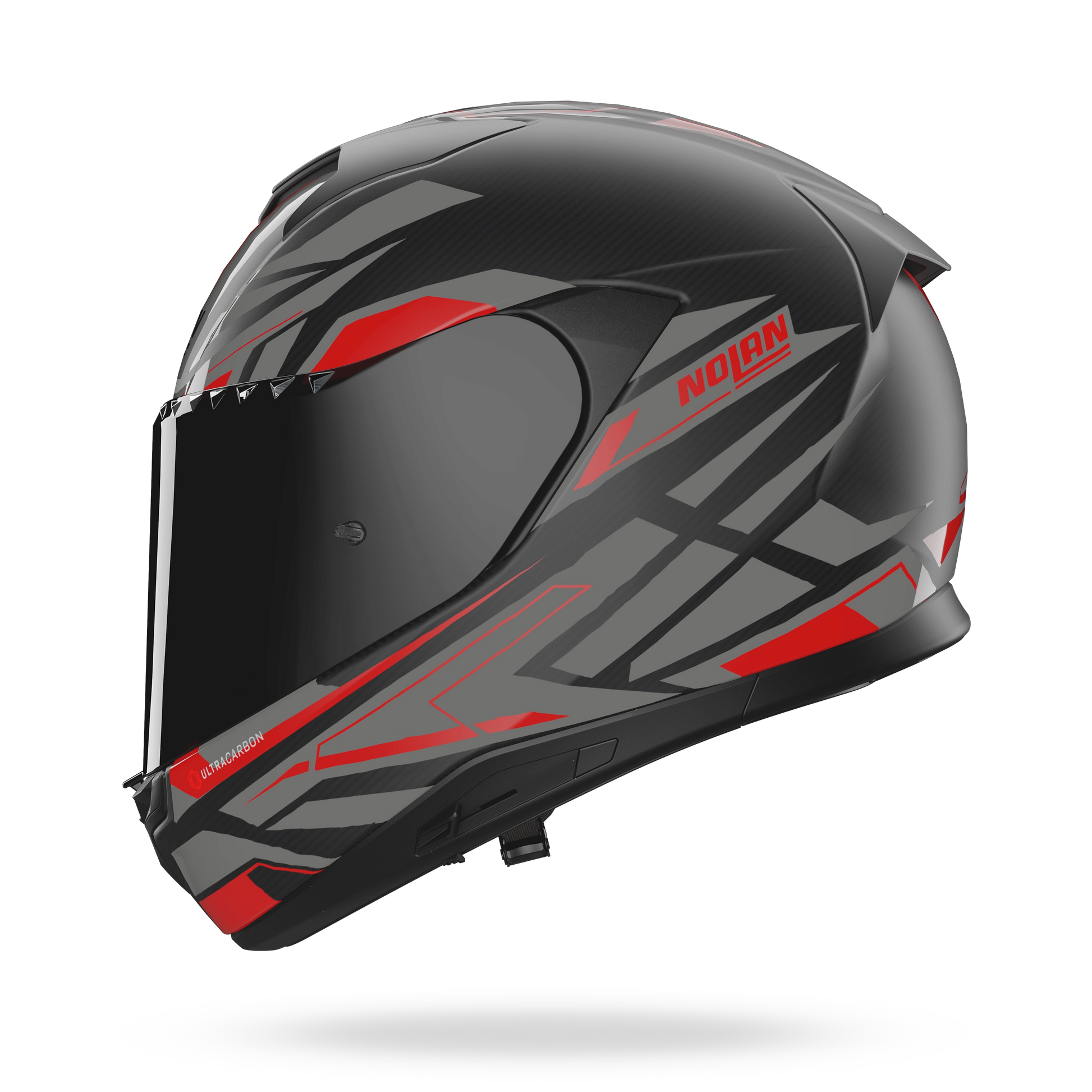 X-904 ULTRA CARBON ROMBO Antracite / Rosso – Nolan Helmets